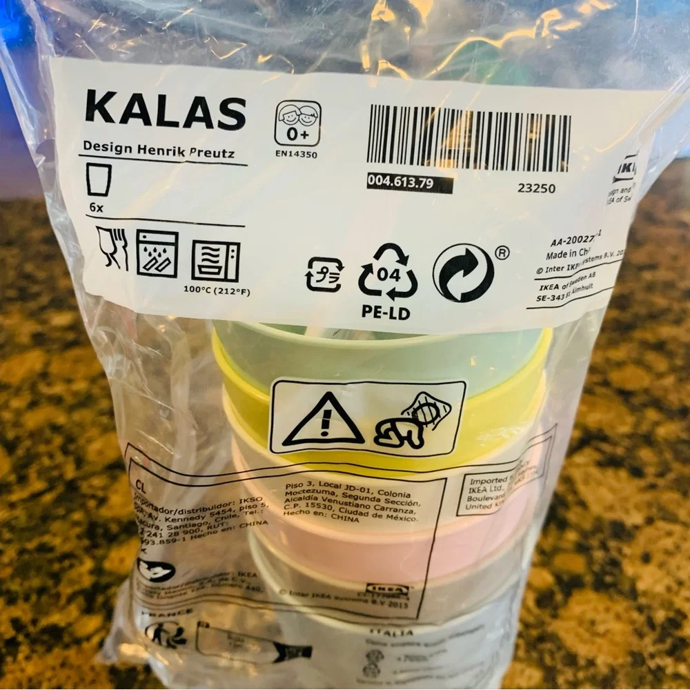 IKEA KALAS Toddler/Little Kids & Kids Tumbler Cups 6-Pack Set, mixed colors